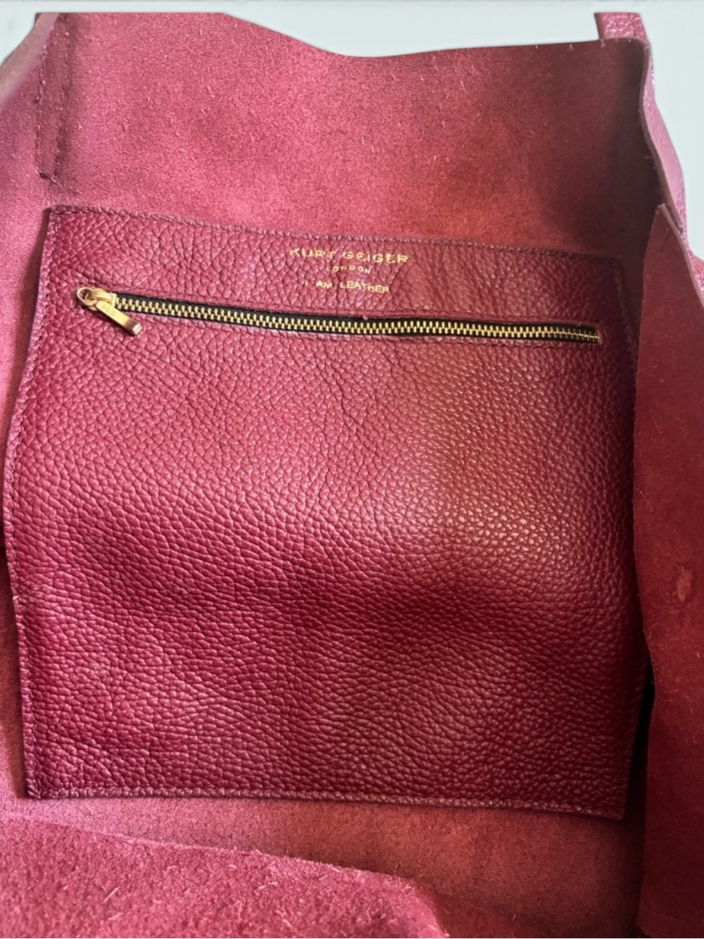 Kurt Geiger EUC Violet Horizontal Leather Tote - Picture 12 of 12